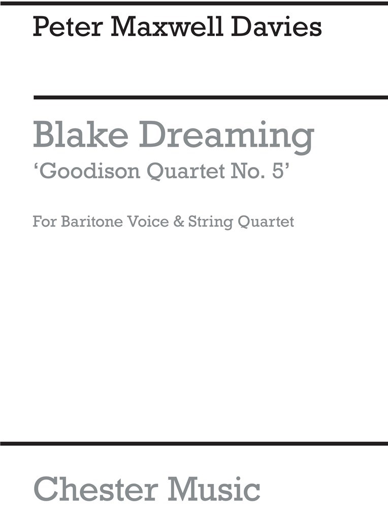 Blake Dreaming 'Goodison Quartet No.5'